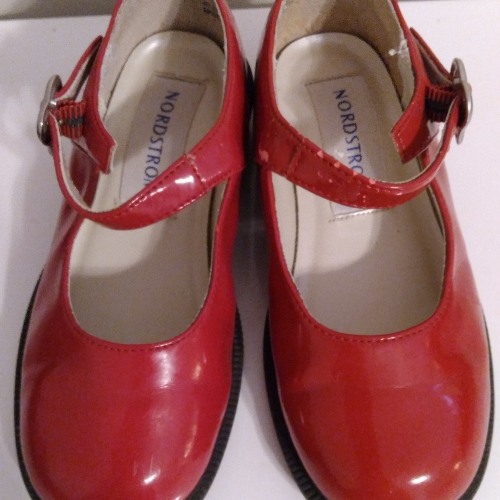 Nordstrom Red Mary Janes Size 8 Todler Girl